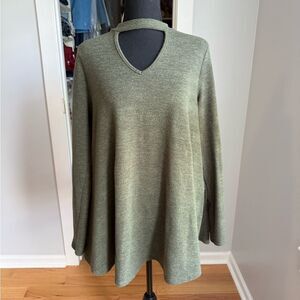Almost Pink brand Green Knit Long Sleeve Top